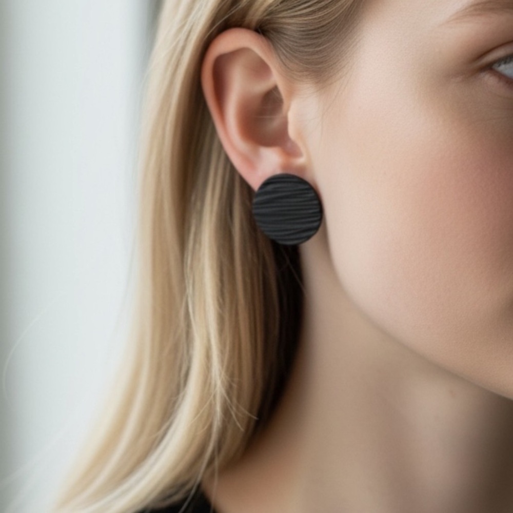 Clover Black Statement Earrings